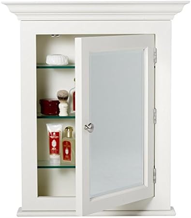 Wilshire 2 Wood Medicine Cabinet In White Finish W Beveled Mirror Crown Molding Small White Amazon Co Uk Kitchen Home