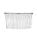 Honbay 6PCS Silver Fancy DIY Hair Clips Metal Wire Hair Combs Bridal Wedding Veil Combs (22 teeth)