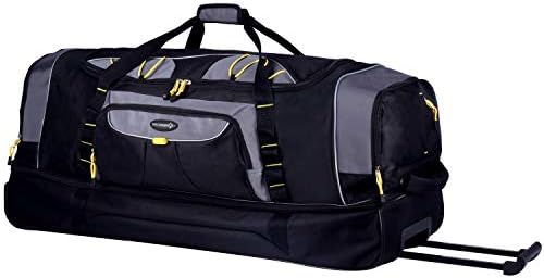 TPRC Sierra Madre II Upright Rolling Duffel Bag, Black/Gray, 36-Inch