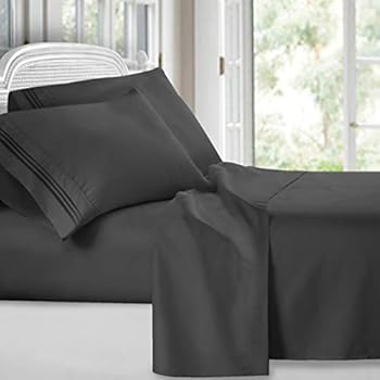 Clara Clark 4 Piece Sheet Set Deep Pocket Brushed Microfiber 1800 Bedding Hypoallergenic, Wrinkle, Fade & Stain Resistant