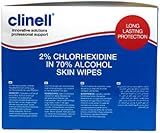 Clinell Skin Alcohol Wipes 200 Pack 2% Chlorhexidine 70% Isopropyl view 2