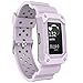 MORETEK for Charge2 Band Tough Hard Hybrid Cover Dual Layer Armor Defender Case Wrist Strap for Fitbit Charge 2 Replacement Bands (Lavender)