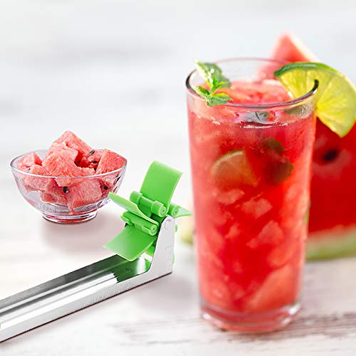 SZUAH Watermelon Windmill Cutter Slicer,304 Stainless Steel Watermelon Slicer Fruit Knife, with A Melon Baller Scoop & A Melon Slicer -Kitchen Gadgets Tools - Thumbnail 6