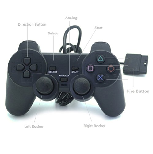PS2 Wired Controller for Sony PlayStation 2 Black By BESSEEK