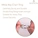 Beadnova Key Chain Ring Metal Split Ring for Dog Tag and Keys Organization (15mm, 100pcs)