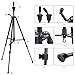 Klvied Tripod Wig Stand with Counter Weight hook, Adjustable Mannequin Head Stand, Canvas Block Wig Head Stand for Hairdryer, Hair Salon, Hairdressing, Cosmetology Training with T-Pins, Carry Bag