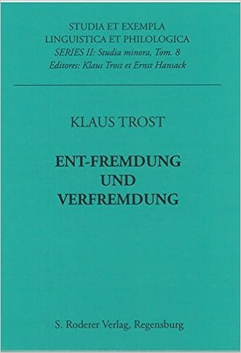 Ent Fremdung Und Verfremdung 9783897838451 Amazon Com Books