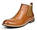 Bruno MARC BERGEN-05 Men's Classic Wing-tip Perforated Leather Lining Chelsea Ankle Boots BROWN SIZE 11