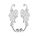 CIShop 925 Sterling Silver Butterfly Diamond Zircon Stud Earrings Ear Cuff Earring 1Pair (hypoallergic)