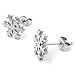 Stainless Steel Snow Flake Post Stud Earrings For Women Girls Gold Silver 10mm