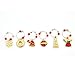 HENGSONG 6 pcs Christmas Champagne Wine Glass Marker Ring Bar Decoration Table (Gold)