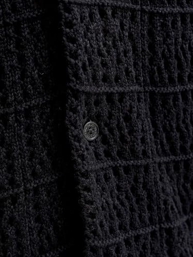 Jack & Jones Jorcotedazur Knit Crochet Polo Jorcotedazur – Men's Crochet Knit Polo (Pack of 1)