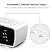 REACHER Modern Dual Alarm Clock Radio with Adjustable Alarm Volume for Heavy and Light Sleepers, USB Phone Charger Port, Sleep Timer, Dimmer, Snooze for Bedrooms Bedside (White)
