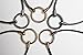 BOLA The Durable Classic Leather Eyeglass Necklace with Metal Loop in Black & Gunmetal
