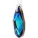 ROYAL CRYSTALS Luxe Blue Green 925 Sterling Silver Made with Imitation of Crystals Teardrop Pendant Necklace for Women,18