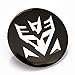 4 Pcs Aluminum Alloy Transformers Decepticons Wheel Center Decal Emblems (Transformers Decepticons-Black)