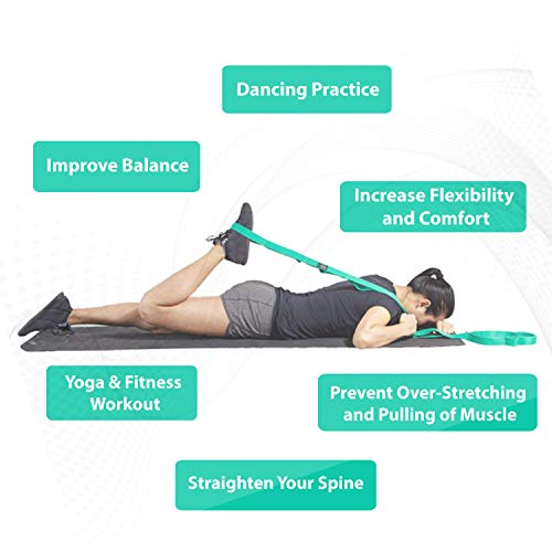 image for fitter's niche Yoga Stretch Strap, Non Elastic Exercise Band with 10 L