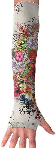 Unisex Happy Valentines Day Artistic Anti-UV Cuff Sunscreen Glove Outdoor Sport Fishing Running Half Refers Arm Sleeves