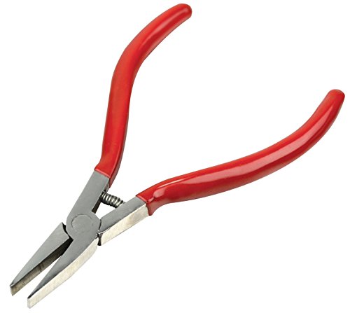 5" 127 mm Flat Nose Pliers w/ PVC Grips and Stainless Steel Spring Jewelry Making Metal Forming Tool