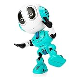 Sopu Talking Robot Toys Repeats What You Say Kids Robot Toy Metal Mini Body Robot with Repeats Your Voice, Colorful Flashing Lights and Cool Sounds Robot Interactive Toy for Boys and Girls Gift (Blue)