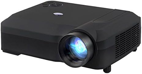 TUPELO Full Color 130" LED LCD Video Projector with 1080 Pixel, Entertainment Home Cinema Theater Multimedia Optical Projector Usb/av/sd/hdmi/vga Interface for Video Games Movie Night (Black)