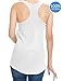 JC DISTRO Women's Basic Jersey Racer-Back White Tank Top Medium