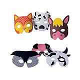 Farm Animal Face Masks - 12 pc