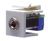NTW 3.5 mm Screw Terminal Snap-in keystone Jack InsertWhite NKY-35SE/SCREW