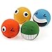 Chiwava 4PCS Squeak Latex Dog Toy 2.8'' Lovely Facial Expressions Ball Puppy Fetch Play for Small Medium Dogs Assorted Color