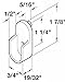 Oval Closet Rod End Brackets w/Rear Facing 5mm Pins | 15mm x 30mm | Polished Chrome | 10 Pack