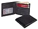 RFID Blocking Genuine Leather Wallet for Men-Excellent as Travel Bifold /Ultra Strong Stitching/Slim Billfold/Gift for Him (Smooth black-Nappa top grain leather)