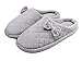HomyWolf Women's Coral Fleece House Slipper Memory Foam Bedroom Slipper Clog With Cute Bowknot, Size US 7.5-8.5