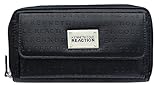 Kenneth Cole Reaction Womens Napa Zip-Around Urban Organizer Wallet (BLACK P.DOT LIN.)