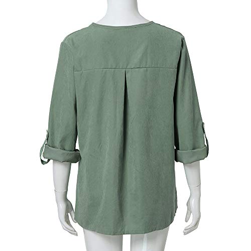 image for GOVOW Autumn Blouses Plus Size Women Fashion Long Sleeve Pocket Printe