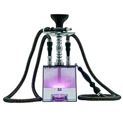 2 Hose Hookah Set,Portable Micro Modern Cube