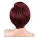 KRSI Short Pixie Cut Straight Bob Synthetic Wigs for Women Heat Resistant Costume African American Wigs with Bangs Natural Black Full Wigs That Look Real+Free Wig Cap