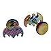 Stainless Steel Mens Womens Batman Pattern Stud Earrings Bonnie (Colorful Matte Surface)