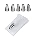 Cake Decorating Supplies Tips Kits Stainless Steel Baking Supplies Icing Tips with Pastry Bags, Disposable Baking Cookie Cake Decorating Bags + Icing Coupler (7 Pieces)