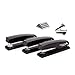 Blue Summit Supplies Standard Stapler Set, Black Plastic 3 Pack, Full Size, Regular Desktop Staplers for Office, Home, or School Use, Includes Staple Remover and 6000 Staples
