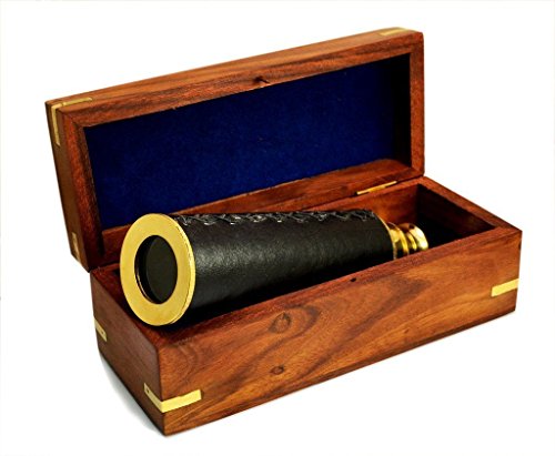 41G109TqsEL IOTC Science Purchase 78TELE15 Handheld Brass Telescope with Wooden Box - Image 3