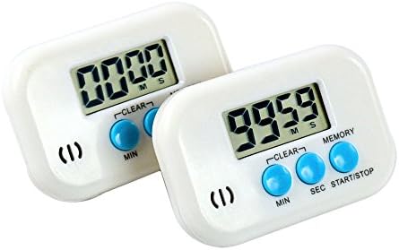 WiseField 2 Pack Digital Kitchen Timer LCD Count Down Up Cooking Alarm Timers Electronic Clock Magnetic