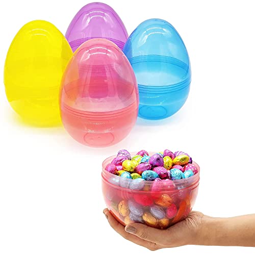 Massive Translucent Fillable Easter Eggs Colorful Bright Plastic Easter