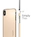 Spigen Thin Fit Designed for Apple iPhone Xs Case (2018) / Designed for Apple iPhone X Case (2017) - Champagne Gold