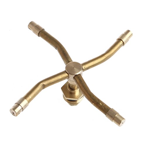 Onpiece Garden 1/2" Sprinkler Head Rotary Sprayer Brass Watering Irrigation Fountain (4 Arm)