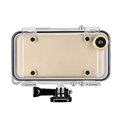 See Oumeiou 170° wide Angle Lens Transparent iPhone 6 Waterproof Case, Extreme Sports Mountain Biking, Water Sports Full Body Skin Case Protective Cover with Gopro adapter Details