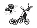 CaddyTek One-Click Folding 4 Wheel Version 3 Golf Push Cart, Silver