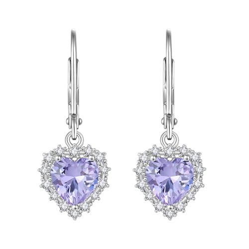 Starchenie 925 Sterling Silver Heart Earrings Alexandrite Jewelry for Women at Amazon