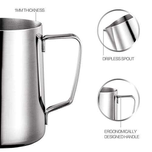 Edelstahl Aufschäumen von Milch Pitcher Espresso-Kaffee Barista Craft Latte Cappuccino Milchcreme Cup Aufschäumen Krug… – Bild 6
