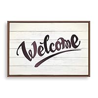 Framed Canvas Wall Art Welcome Canvas Prints Home Artwork Decoration for Living Room,Bedroom - 24x36 inches