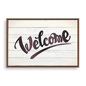 Framed Canvas Wall Art Welcome Canvas Prints Home Artwork Decoration for Living Room,Bedroom - 24x36 inches